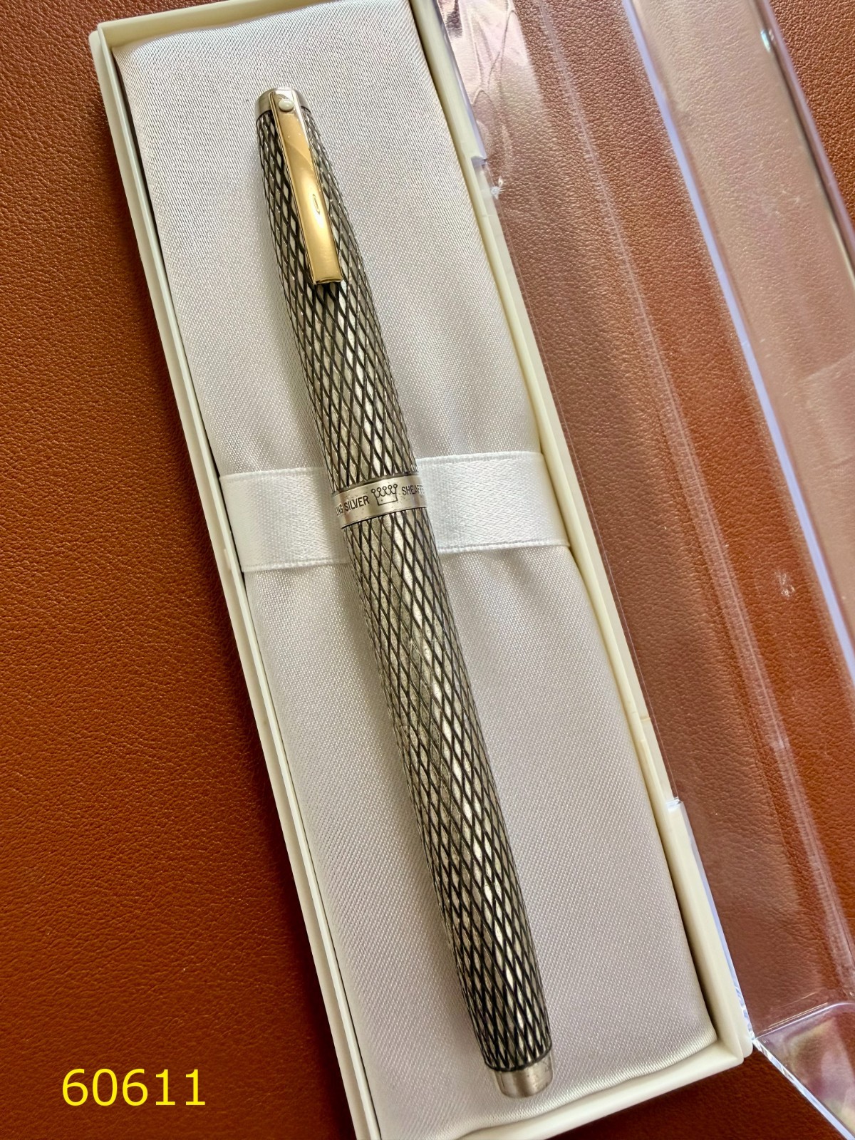 Vintage SHEAFFER Imperial Sterling Silver FP 14K Inlaid  Nib  Aust