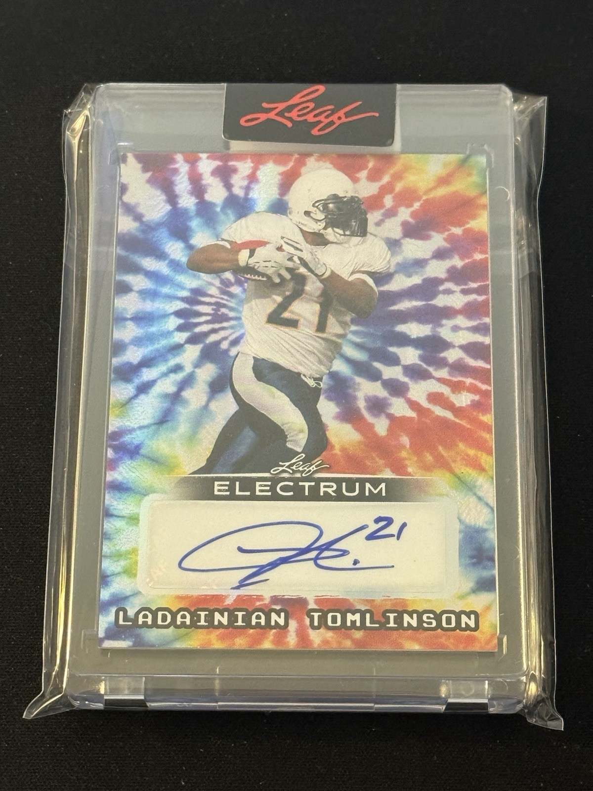 2025 LEAF ELECTRUM LADAINIAN TOMLINSON #7/8 AUTO TIE DYED CHARGERS HOF 2025 LEAF ELECTRUM LADAINIAN TOMLINSON #7/8 AUTO TIE DYED CHARGERS HOF