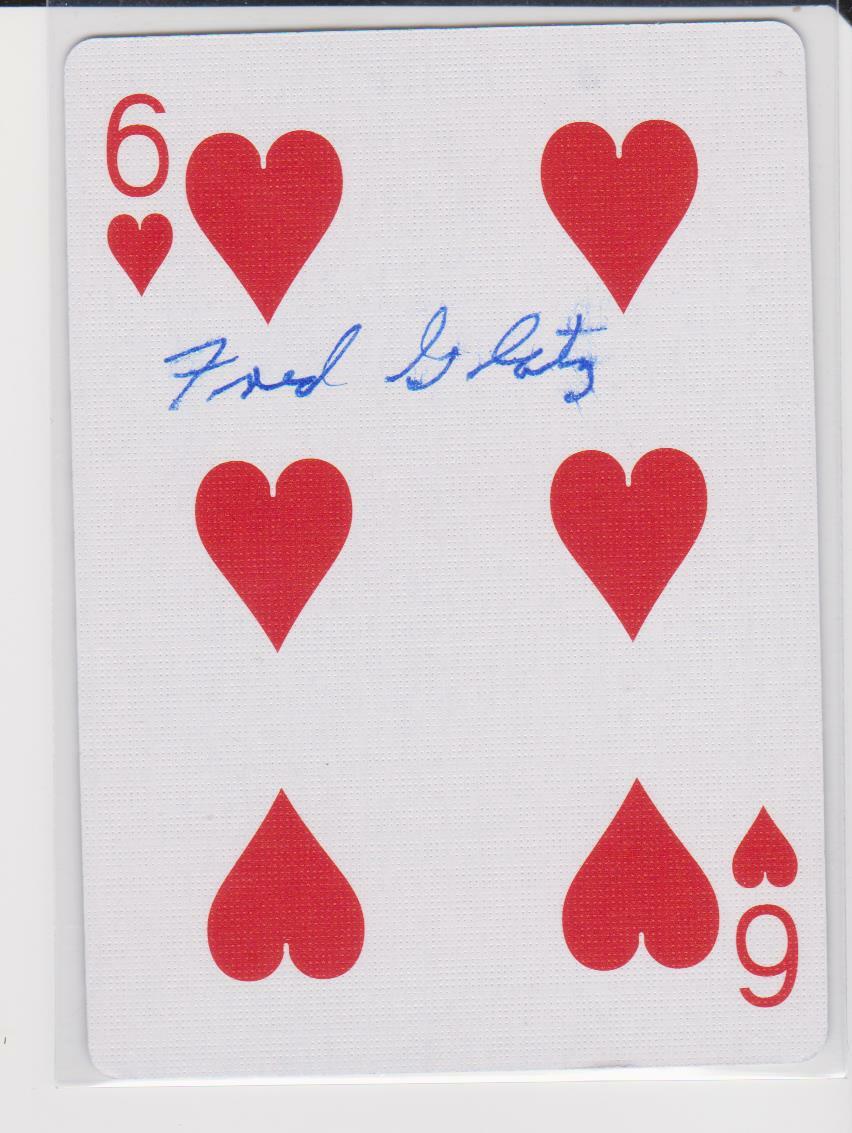 FRED GLATZ PITTSBURGH STEELERS 1956  AUTOGRAPHED PLAYING CARD ENVELOPE 