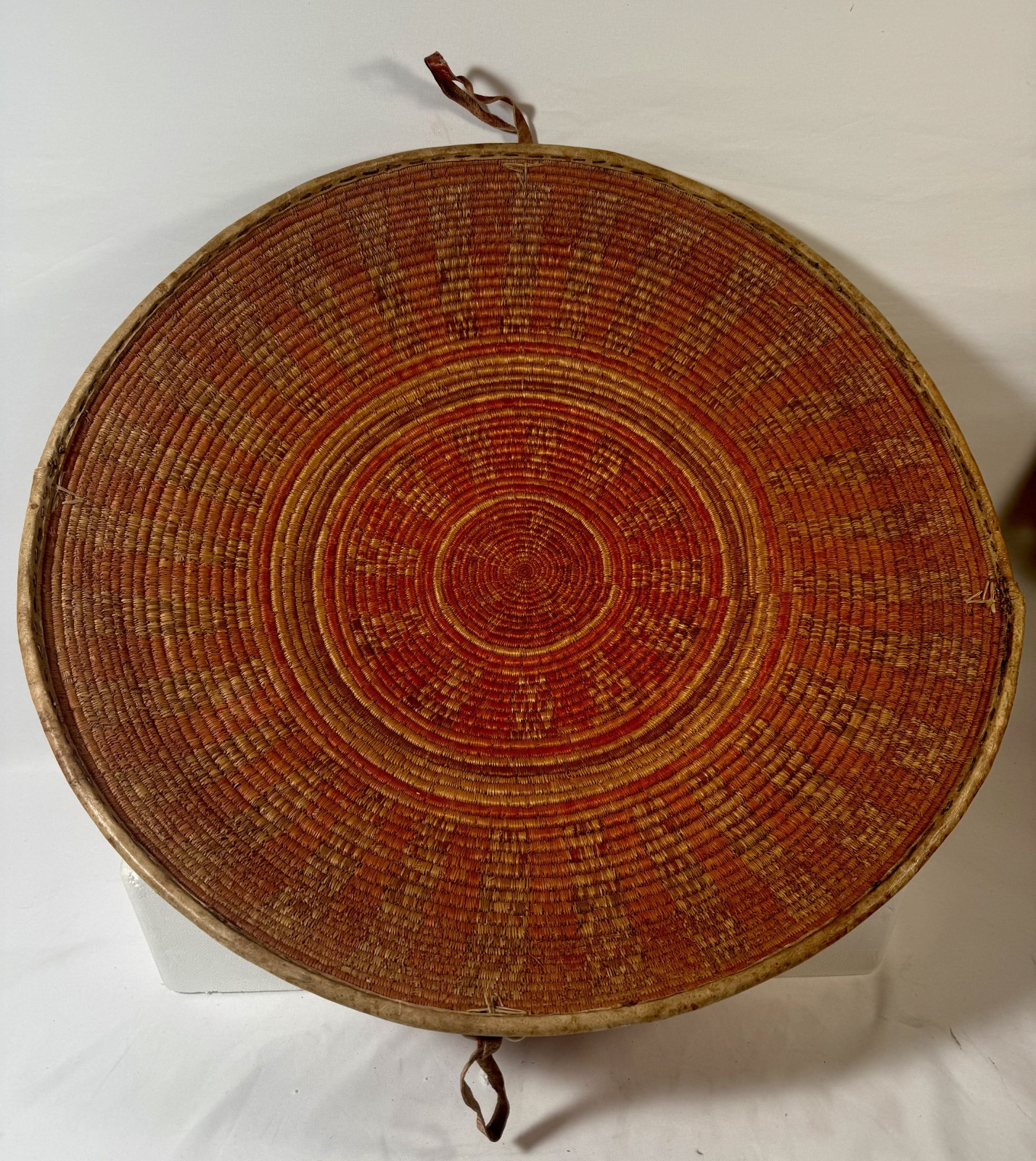Vintage Ethiopian Harari Handwoven Grass Basket 27x14.5\ Vintage Ethiopian Harari Handwoven Grass Basket 27x14.5\
