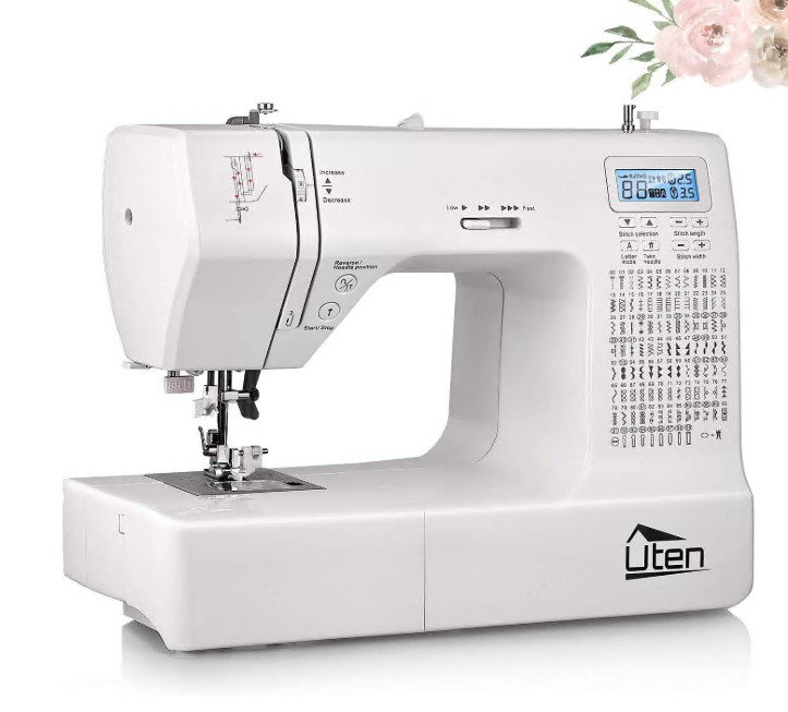 Computerized Embroidery Sewing Machine 200 Stitches 8 Buttonholes Portable Home