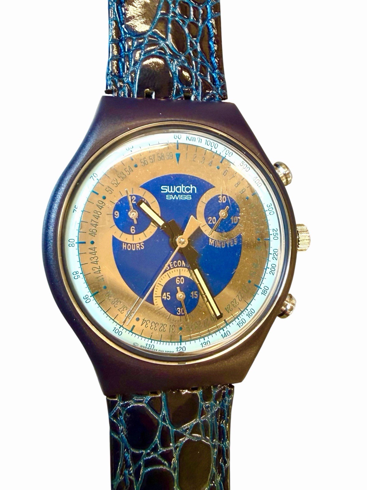 Vintage Swatch Watch Silver Star SCN102 1991 Chrono 36mm Swiss Made Quartz NOS Vintage Swatch Watch Silver Star SCN102 1991 Chrono 36mm Swiss Made Quartz NOS