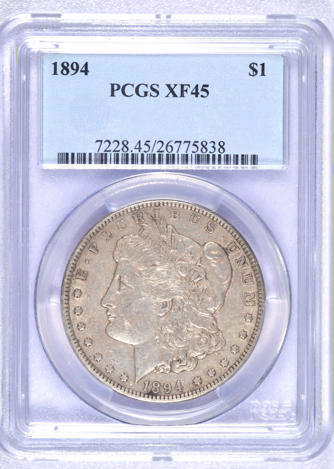1894 MORGAN SILVER DOLLAR PCGS XF45 KEY DATE PHILLY 94-P