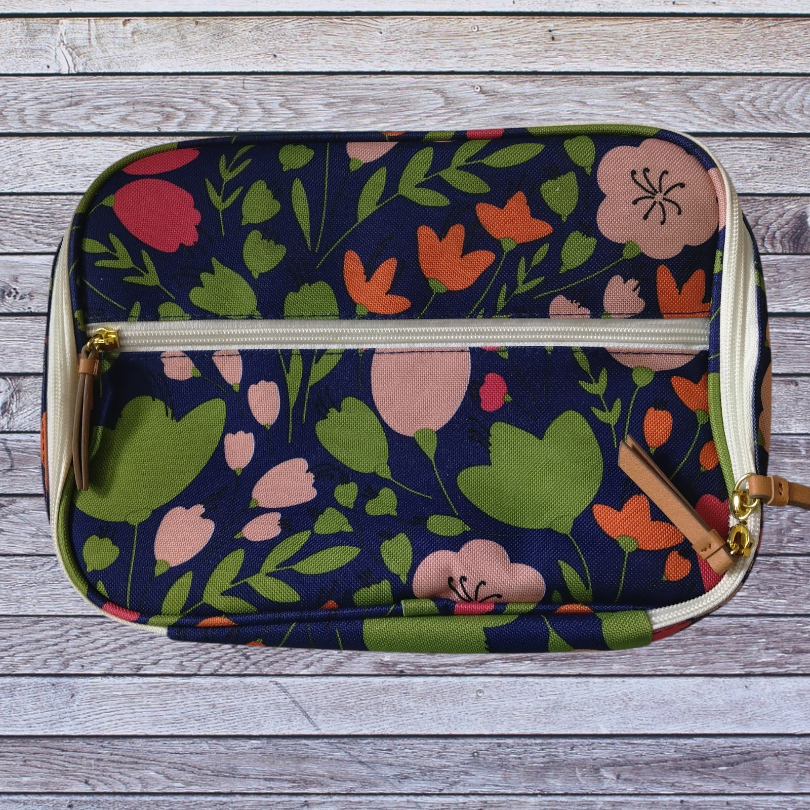 BOON SUPPLY Floral Insulated Lunch Bag Cooler With Handle Zip Around BOON SUPPLY Floral Insulated Lunch Bag Cooler With Handle Zip Around