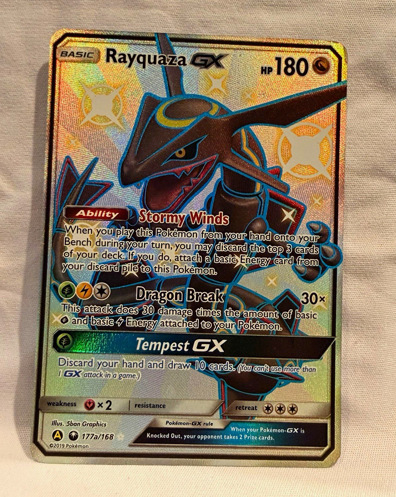 The Pokemon Company Pokemon TCG Rayquaza GX Holo Promo 177A/168 EN HP 180 The Pokemon Company Pokemon TCG Rayquaza GX Holo Promo 177A/168 EN HP 180