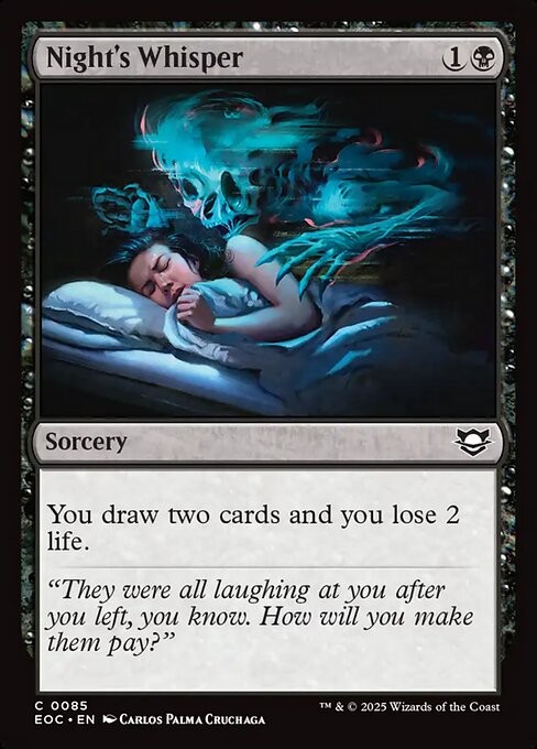 Night\'s Whisper 85 C Normal EOC MTG NM