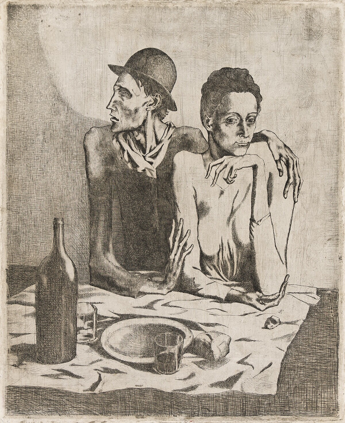 PABLO PICASSO : The Frugal Meal : Archival Art Print