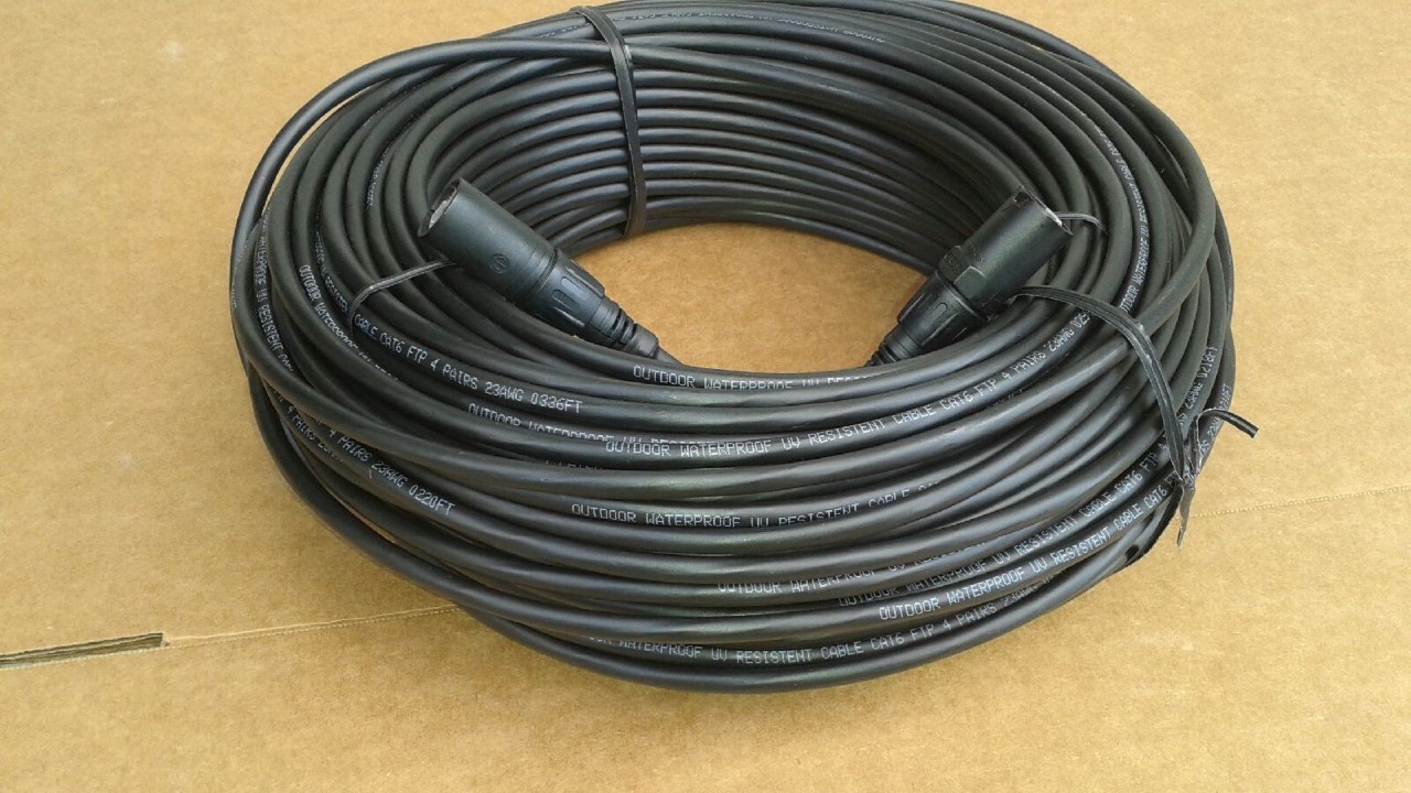 150 FT  PRO CAT6 Tactical Shielded w/Neutrik Ethercon RJ45 Digital Audio Cable
