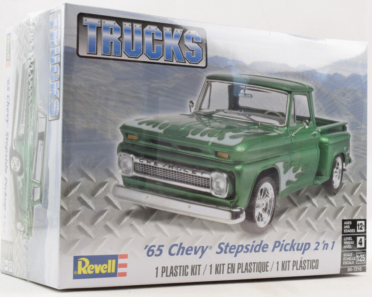Revell 1965 Chevy Stepside Pickup 2-In-1 1/25 Scale Plastic Model Kit 85-7210