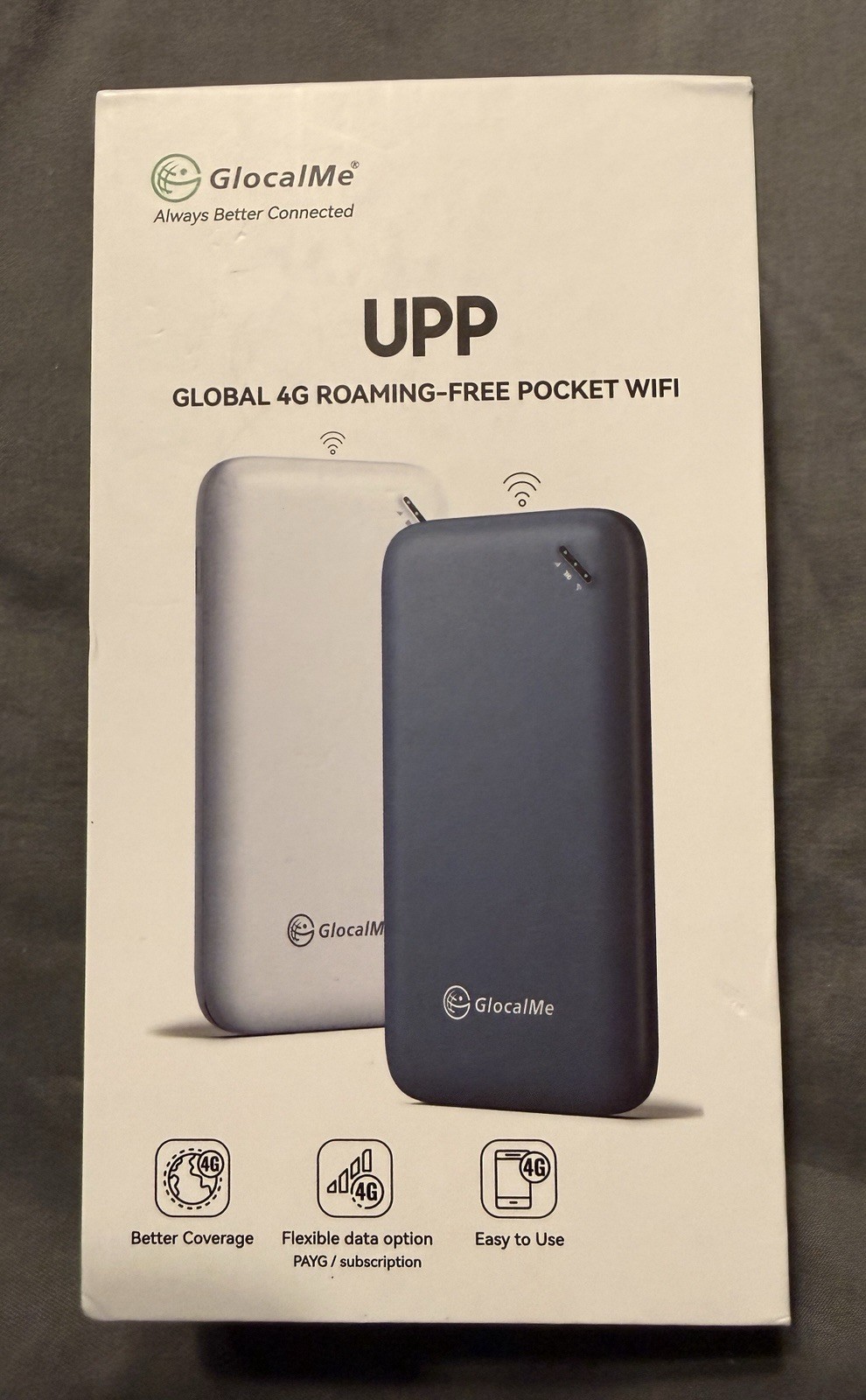 GlocalMe UPP 4G Roaming-Free Unlocked Wi-Fi Hotspot Modem GLMU21A03