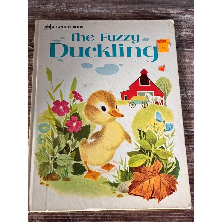 Rare 1975 The Fuzzy Duckling A Big Golden Book Vintage Childrens Book