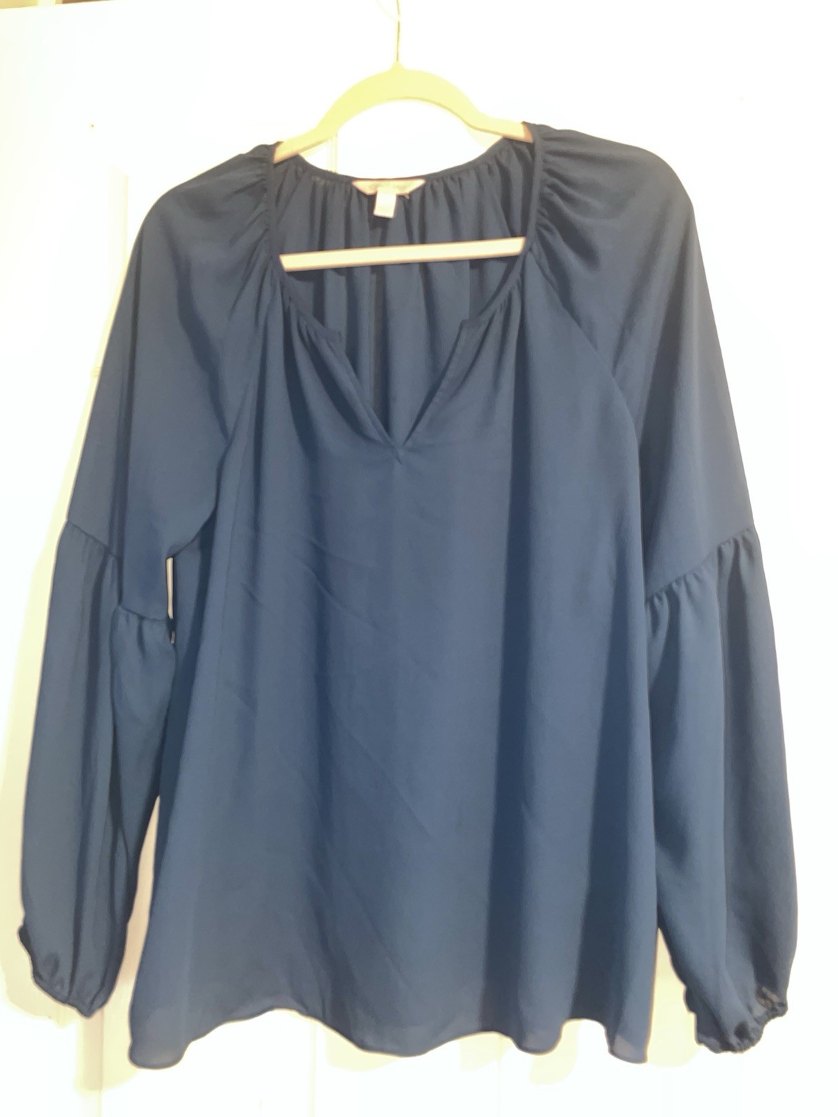 Lilly Pulitzer Slate Blue Sheer Blouse XL Lilly Pulitzer Slate Blue Sheer Blouse XL