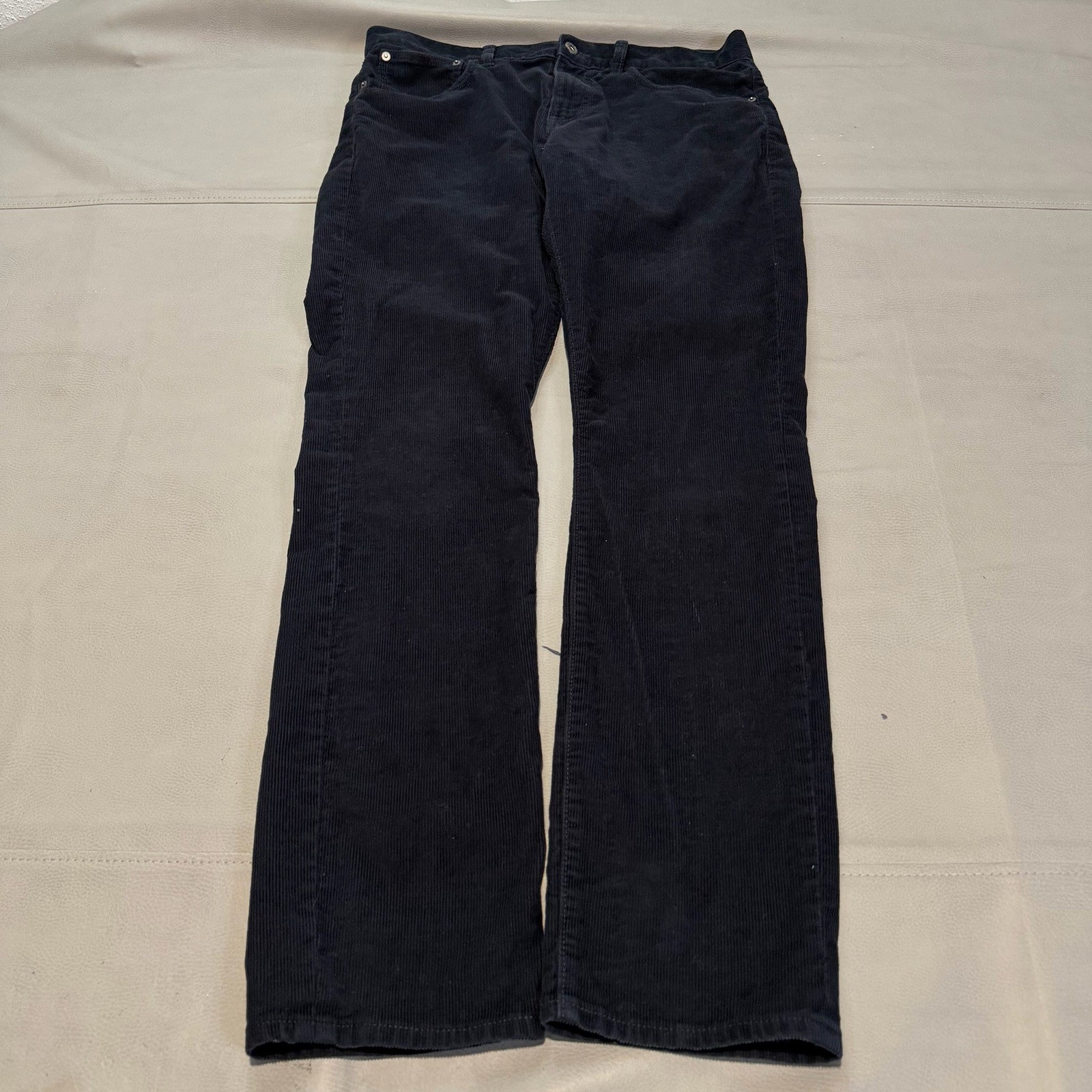 J. Crew Style 250 Men Corduroy Pants Navy Slim Straight 33x32 Preppy Casual-5974