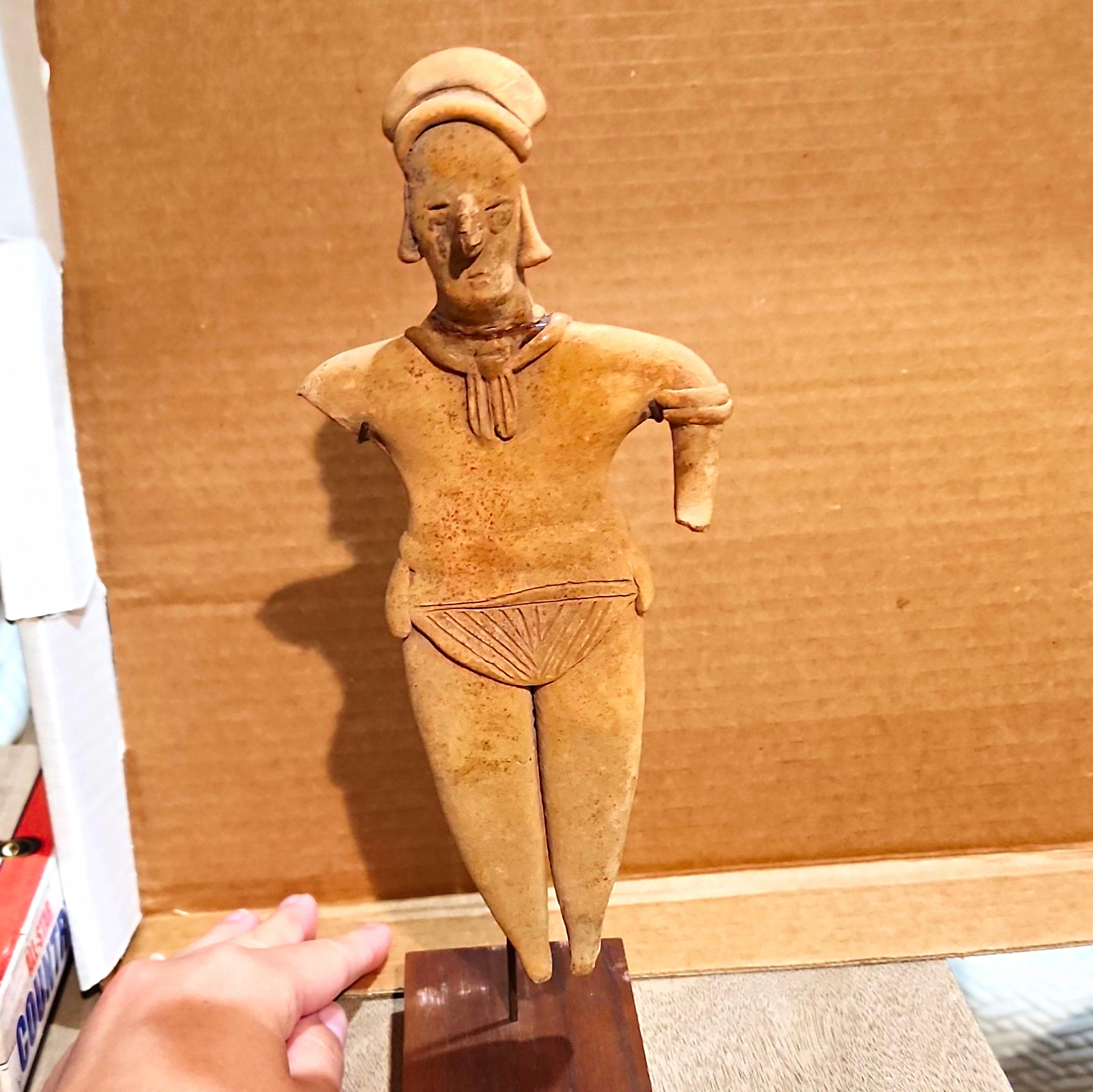 Authentic Pre-Columbian Colima Pottery Flat Figure West Mexico 300BC-200AD