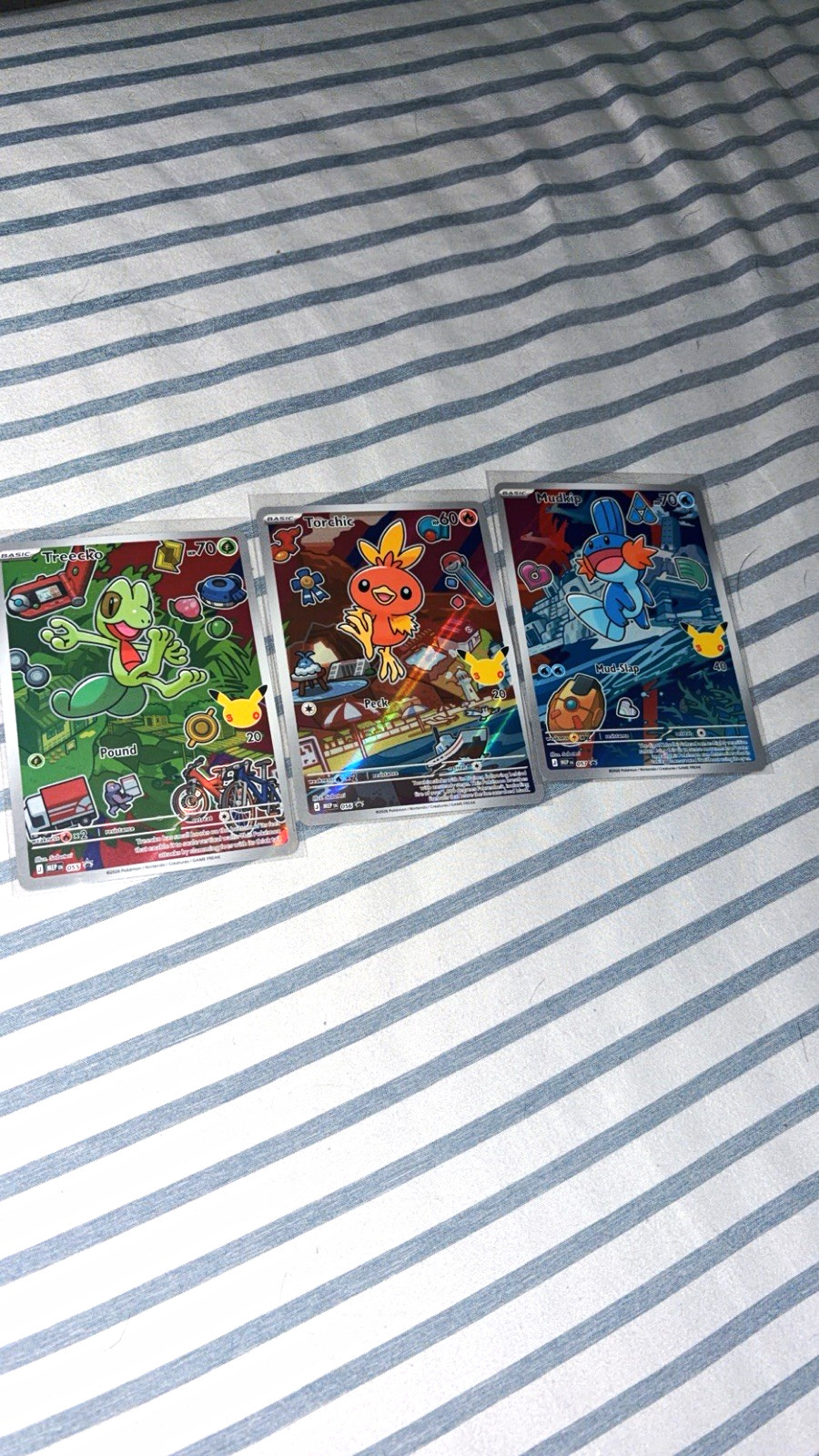 2026 Pokemon First Partner Series 3 Treecko Torchic Mudkip 055 056 057 Hoenn NM