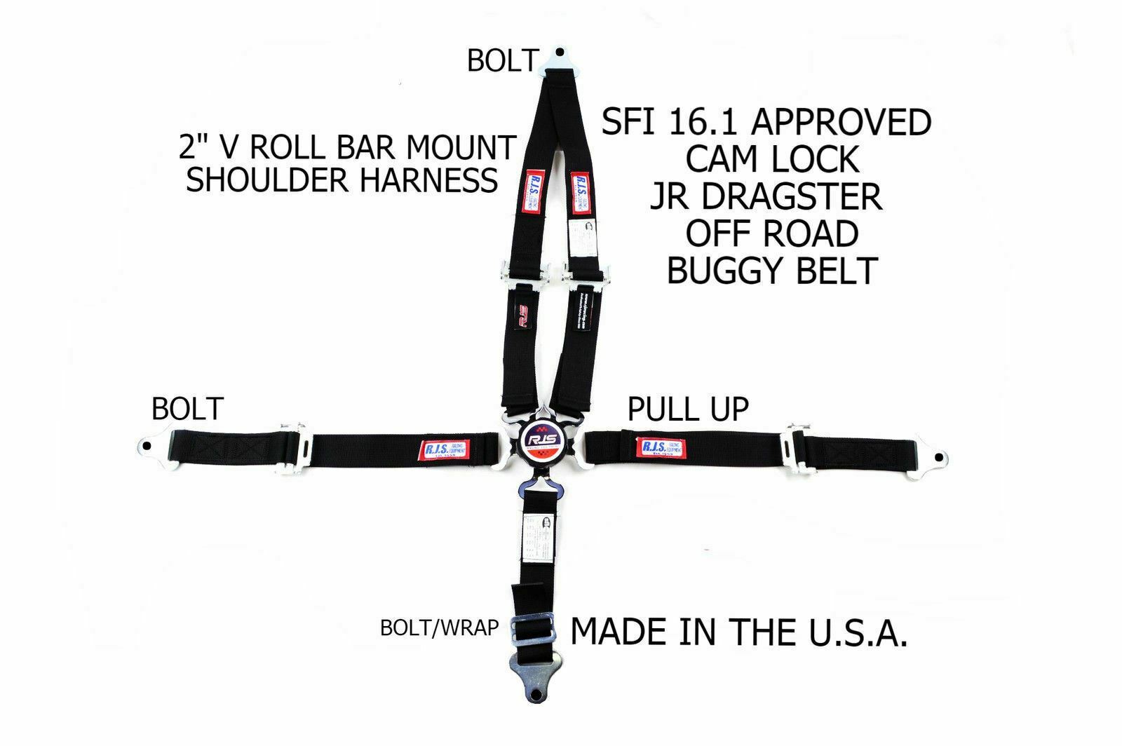 RJS SFI 16.1 5 POINT CAM LOCK JR DRAGSTER V MOUNT 2
