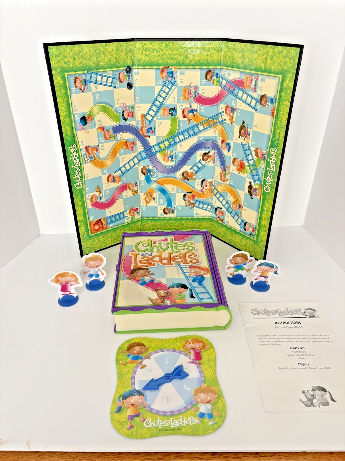 Chutes and Ladders Classic Game Bookshelf Edition 2006 Ages 3+ Complete
