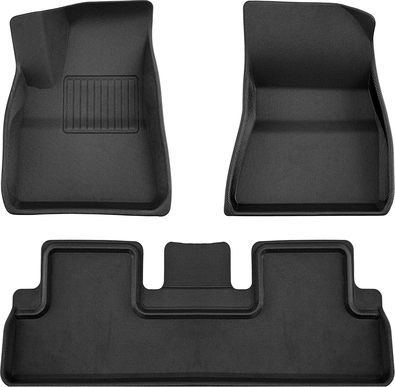 EVNV Tesla Model 3 Floor Mats - Fits 2021 2022 Model 3 Guaranteed - All Weather 