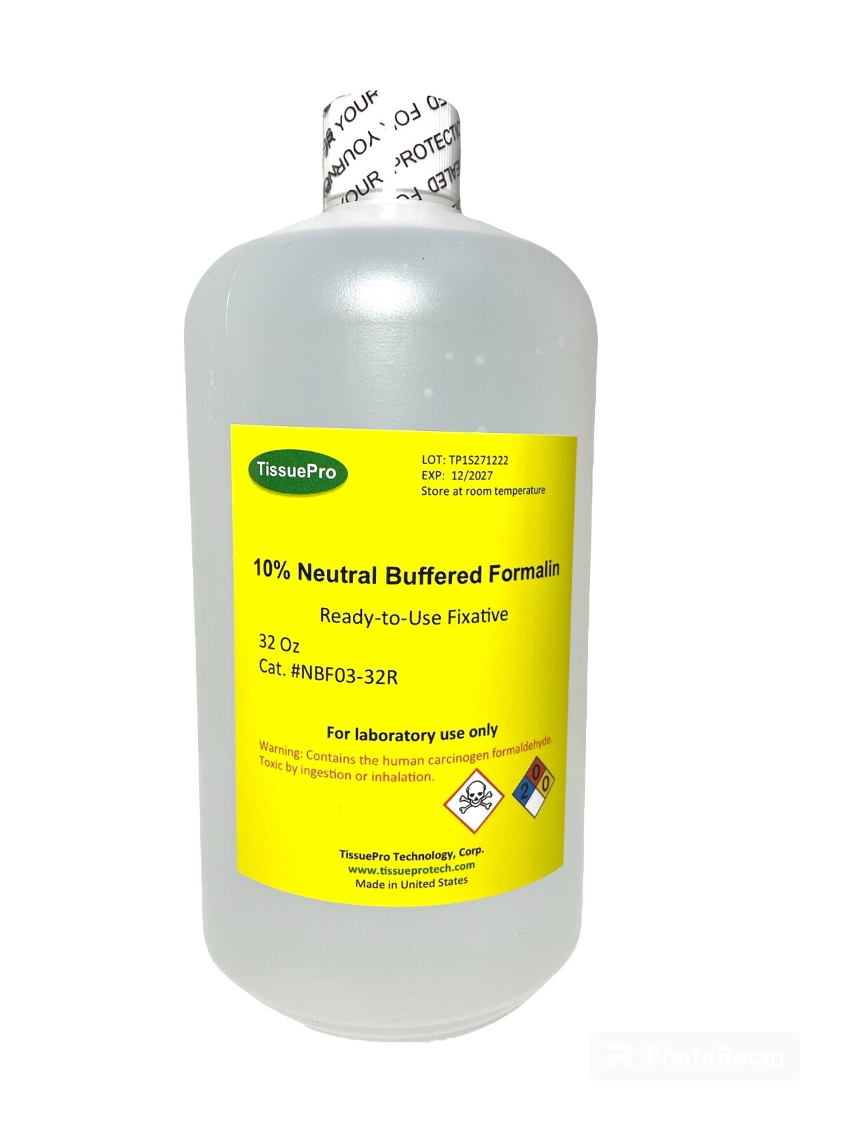 10% Neutral Buffered Formalin (32 Oz/950 mL) TISSUEPRO 
