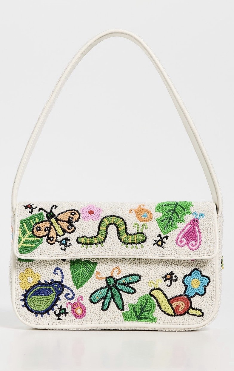 NWT Staud Tommy Beaded Shoulder Bag “Bug Out” Insects NWT Staud Tommy Beaded Shoulder Bag “Bug Out” Insects