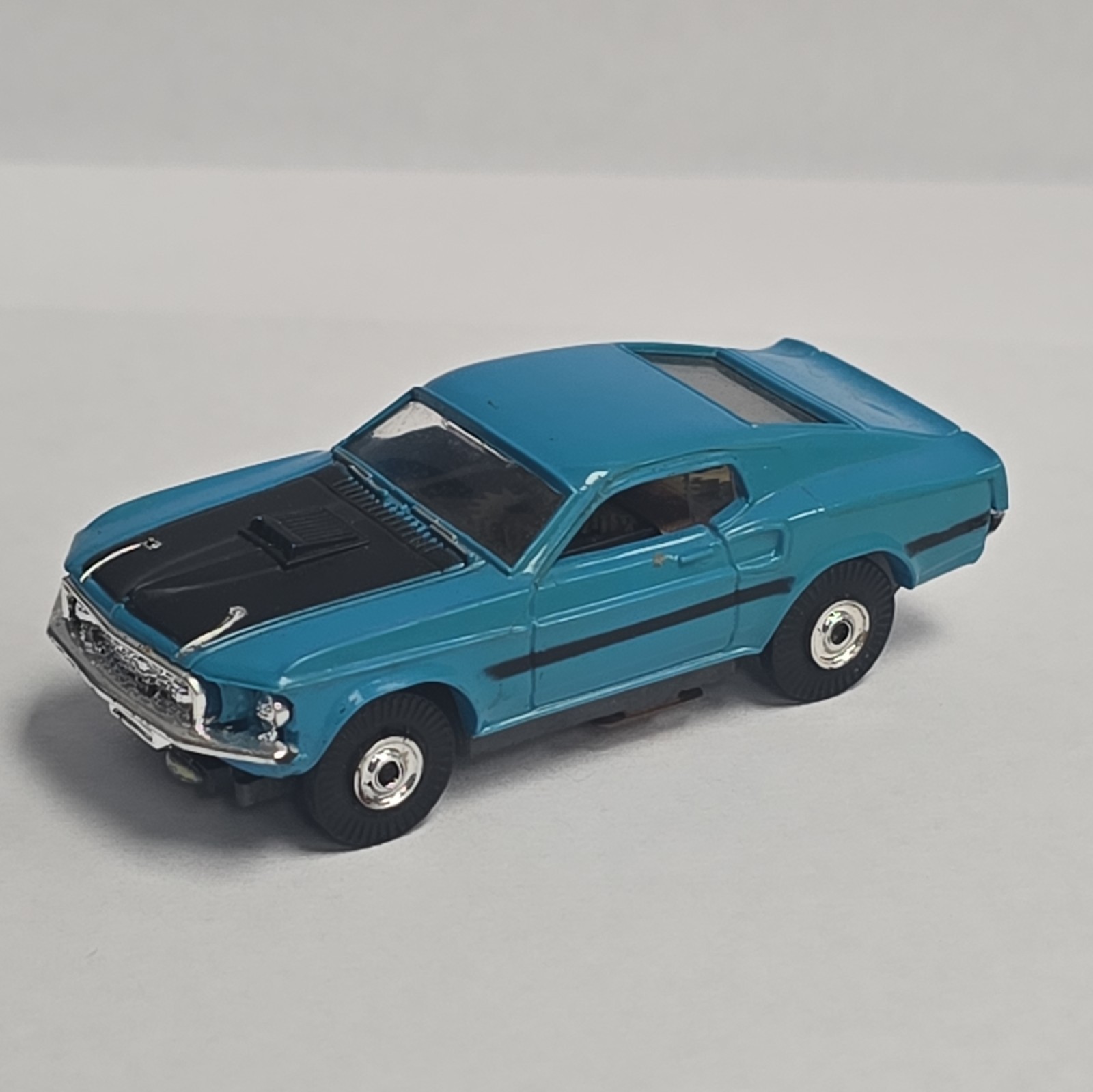 vintage aurora tjet ho slot car blue mach 1 mustang 1969 vintage aurora tjet ho slot car blue mach 1 mustang 1969