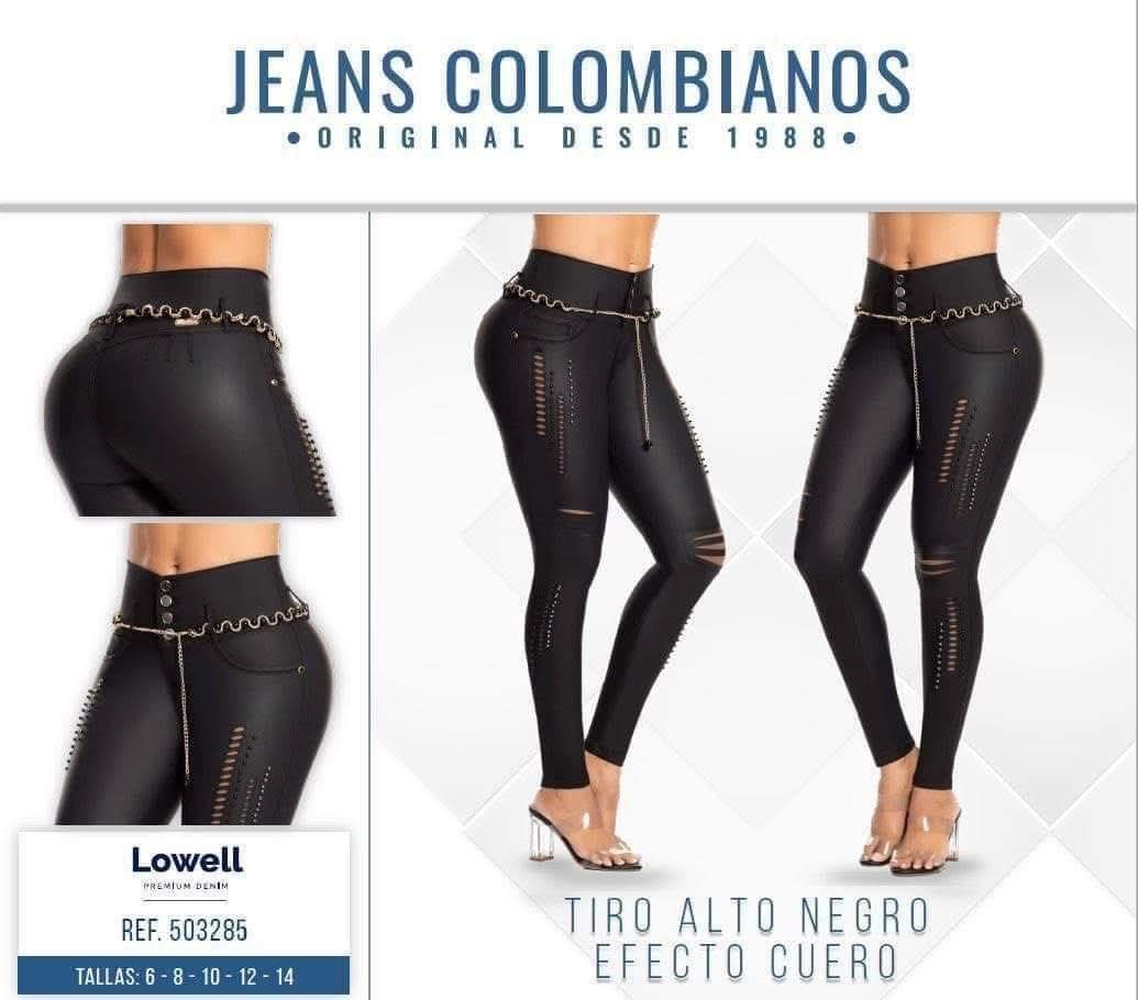 LOWELL JEANS COLOMBIANOS, Butt Lifter High Waist Fashion Push Up Jean #503285