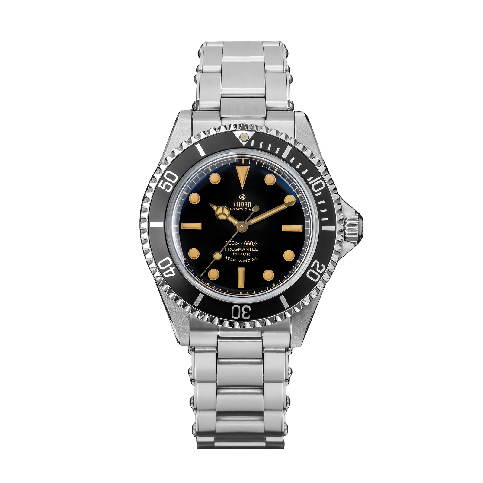 Thorn T023 40mm Men\'s Diving Watch PT5000 Automatic 200m Sapphire Crystal