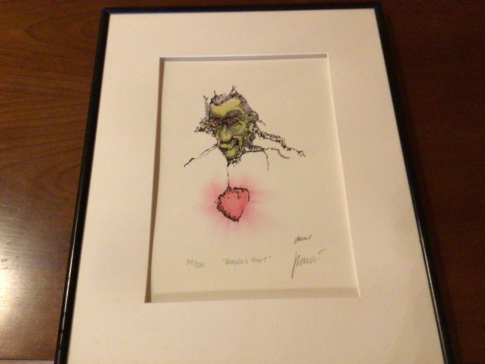 Jerry Garcia lithograph of Dracula\'s Heart