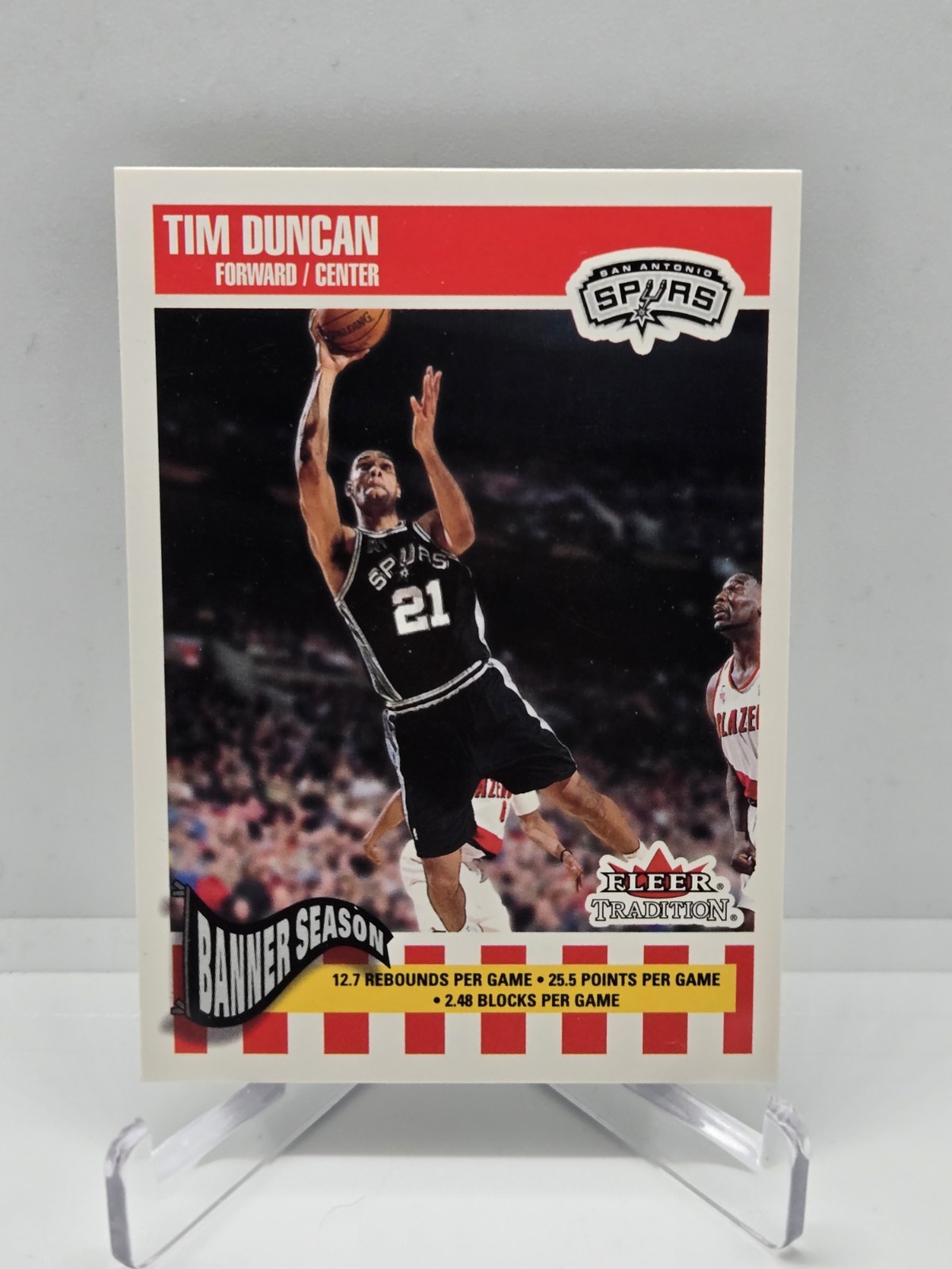 2002-03 Fleer Tradition - Banner Season Tim Duncan #268 San Antonio Spurs HOF