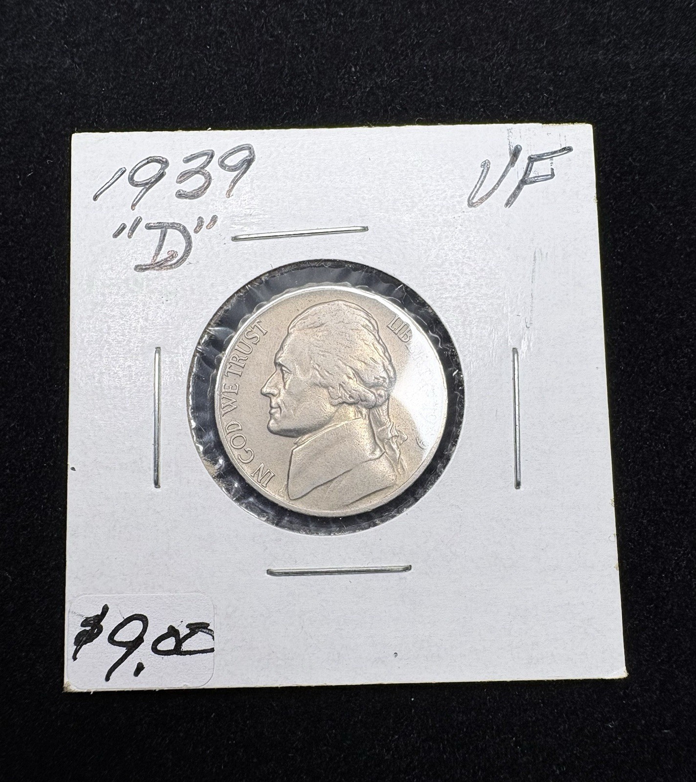 1939-D Jefferson Nickel - Key Date Of Series - Fast Shipping 1939-D Jefferson Nickel - Key Date Of Series - Fast Shipping