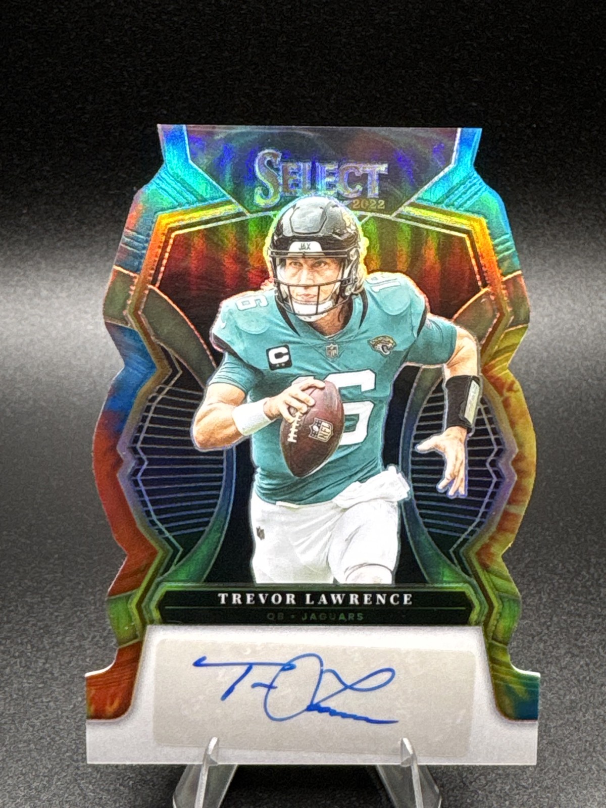 2022 Panini Select - Signatures Trevor Lawrence #SIP-22 Tie-Dye Prizm 8/25 (AU)