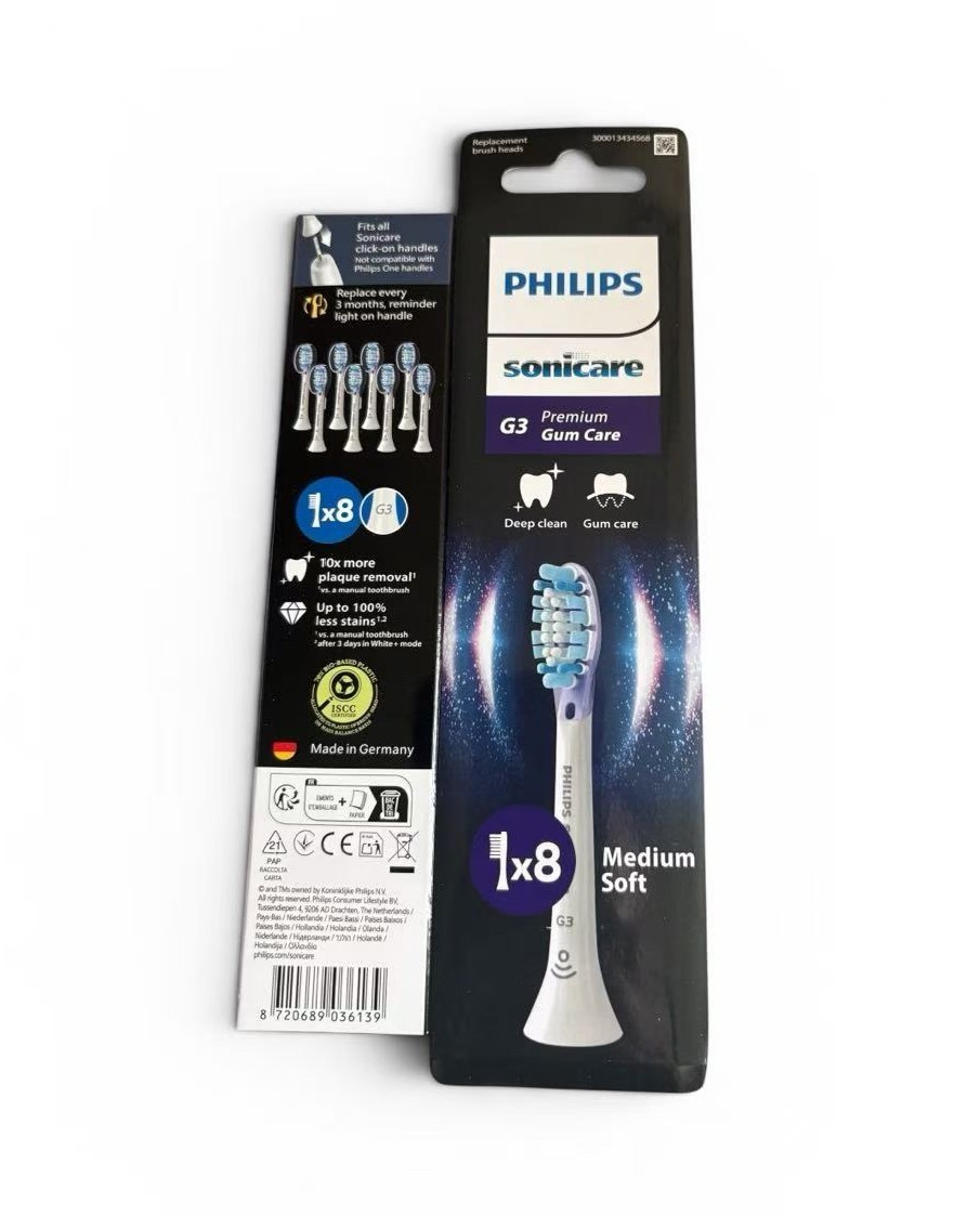 8 PK Philips Sonicare G3 Replacement Electric Toothbrush Heads Black 8 PK Philips Sonicare G3 Replacement Electric Toothbrush Heads Black