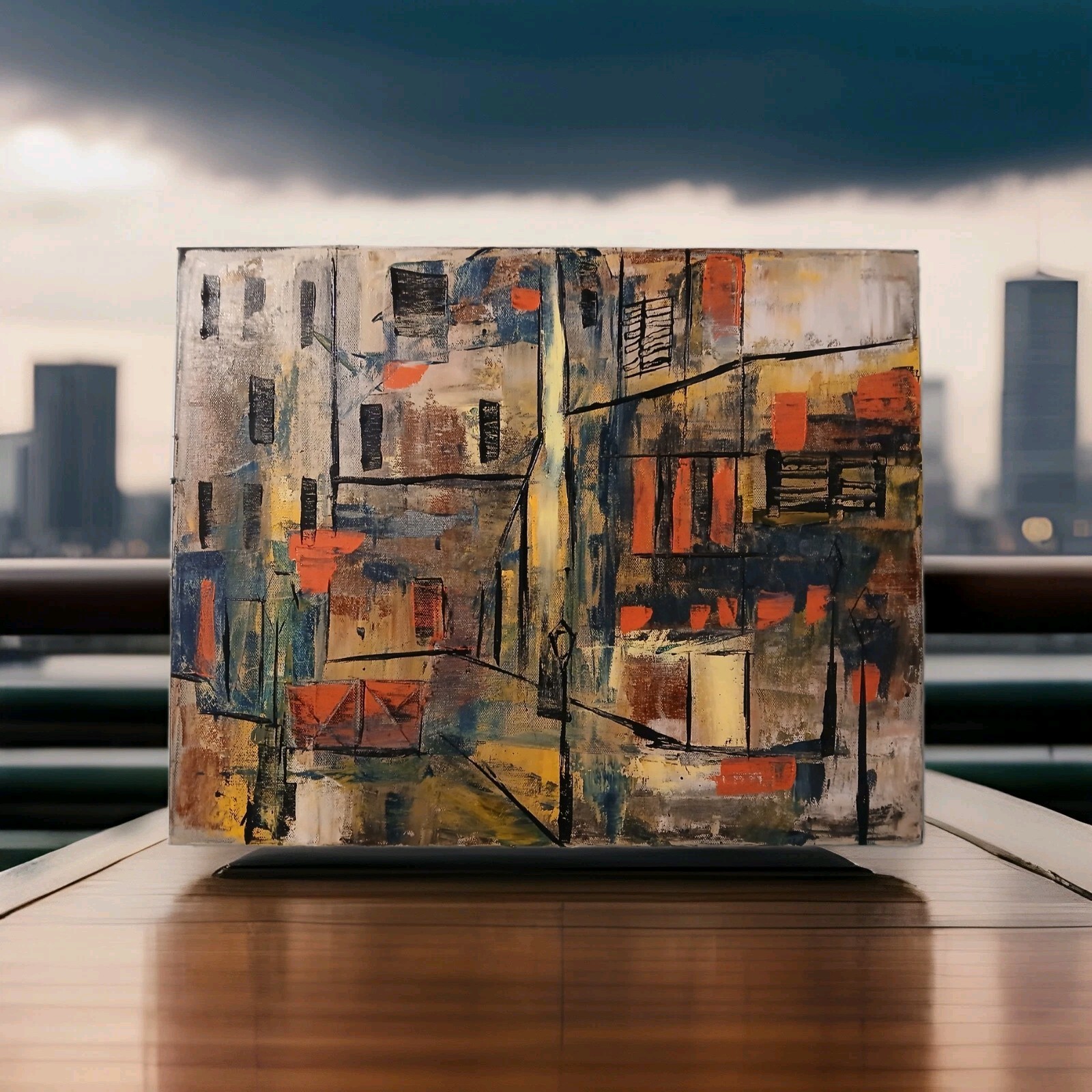 original abstract acrylic painting on canvas