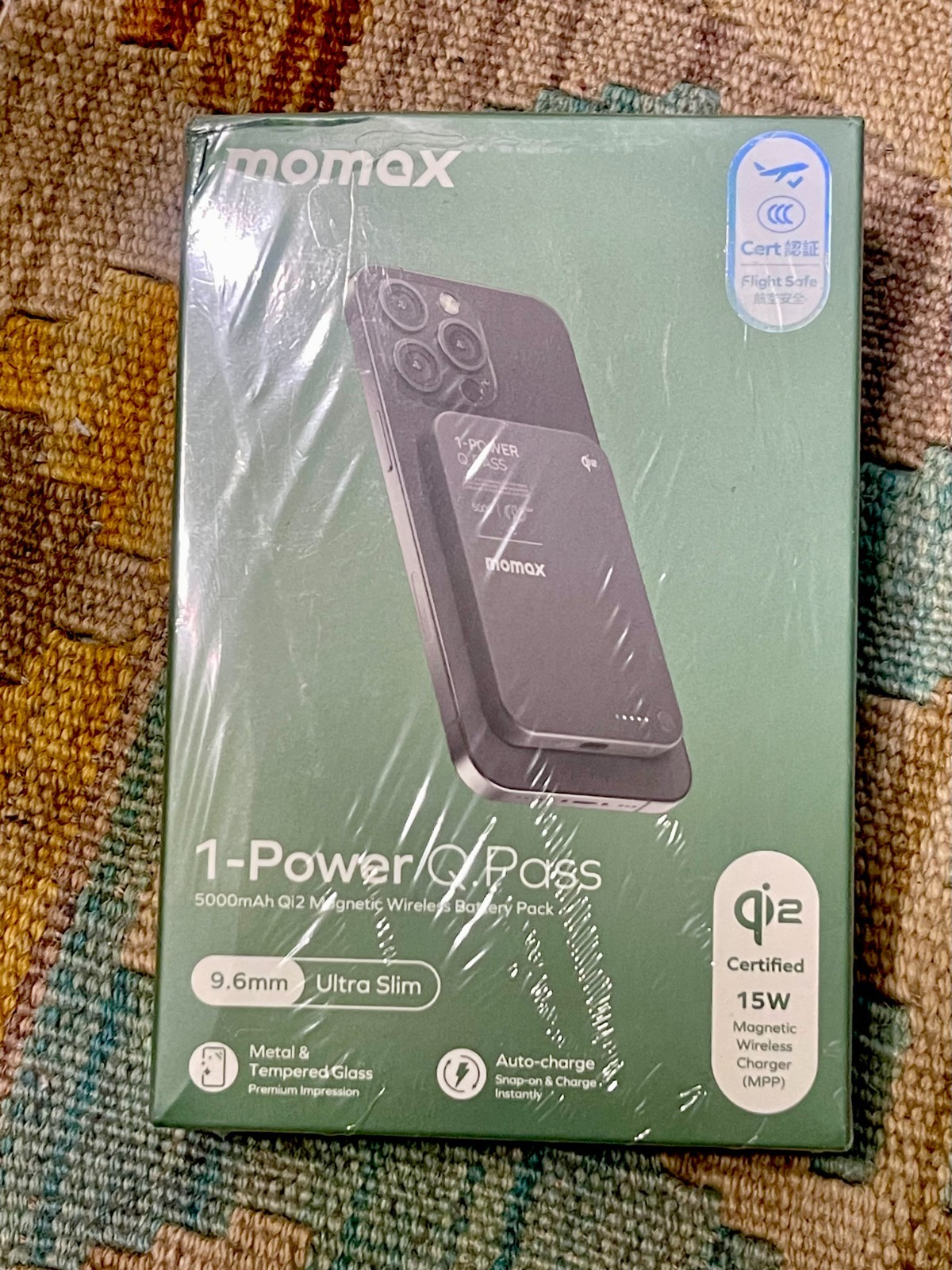 Momax 1-Power Q.Pass Qi2 Magnetic Wireless Power Bank 5000mAh 15W MagSafe Slim