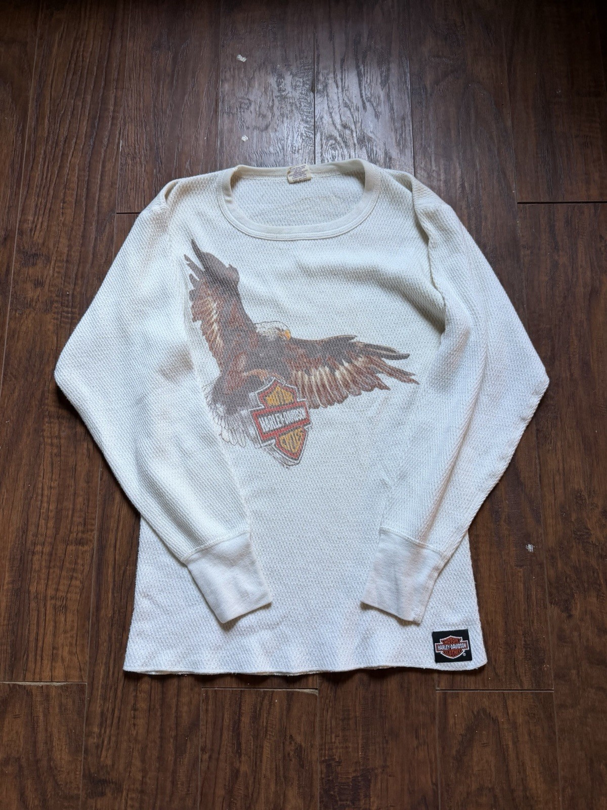 Harley-Davidson True Vintage Long Sleeves Cream Men\'s Size m