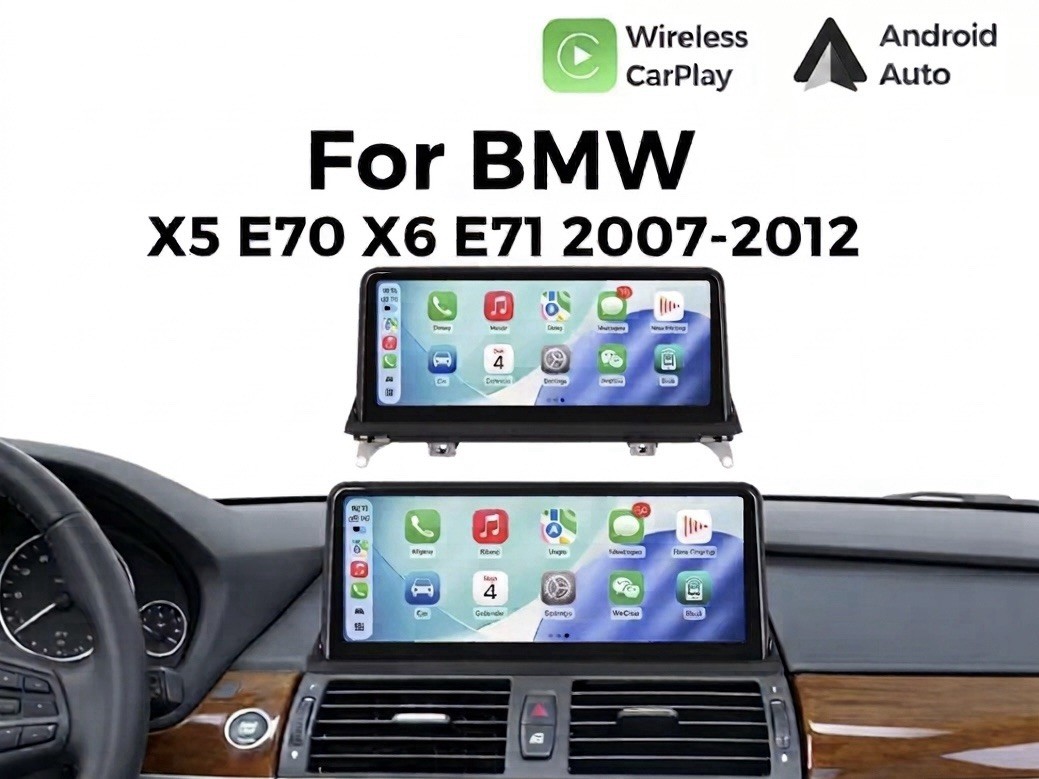 CarPlay Wireless BMW X5 E70 X6 E71 2007-2012 Android Car Navigator Display