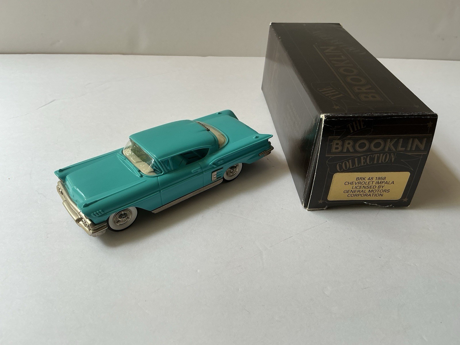 Brooklin Models BRK48 1958 Chevrolet Impala Sport Coupe 1:43 Turquoise w/ Box Brooklin Models BRK48 1958 Chevrolet Impala Sport Coupe 1:43 Turquoise w/ Box