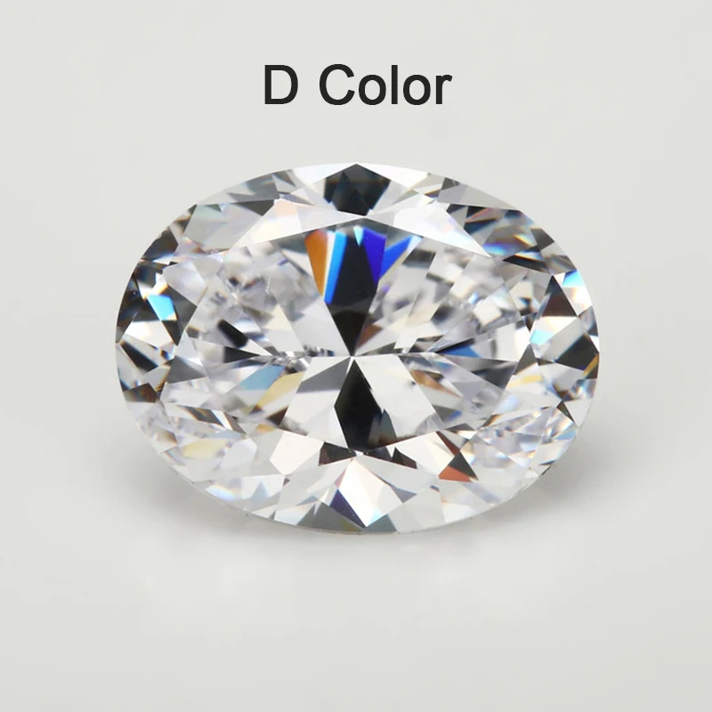5CT Moissanite Loose Stone VVS1 Oval Cut Multiple Colors Passes Tester Gemstone
