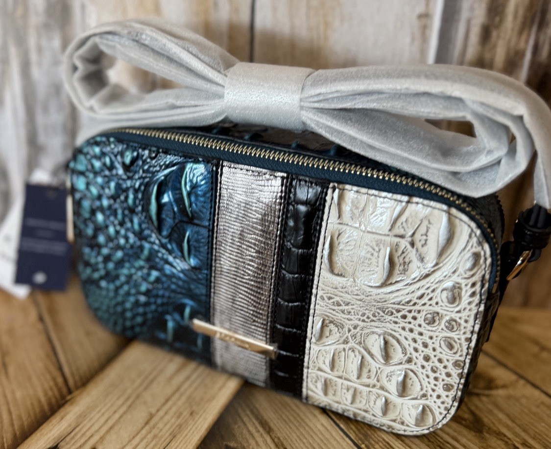 Brahmin Danica Blue Patina Flashback crossbody NWT Beauty Mix Of Colors $265