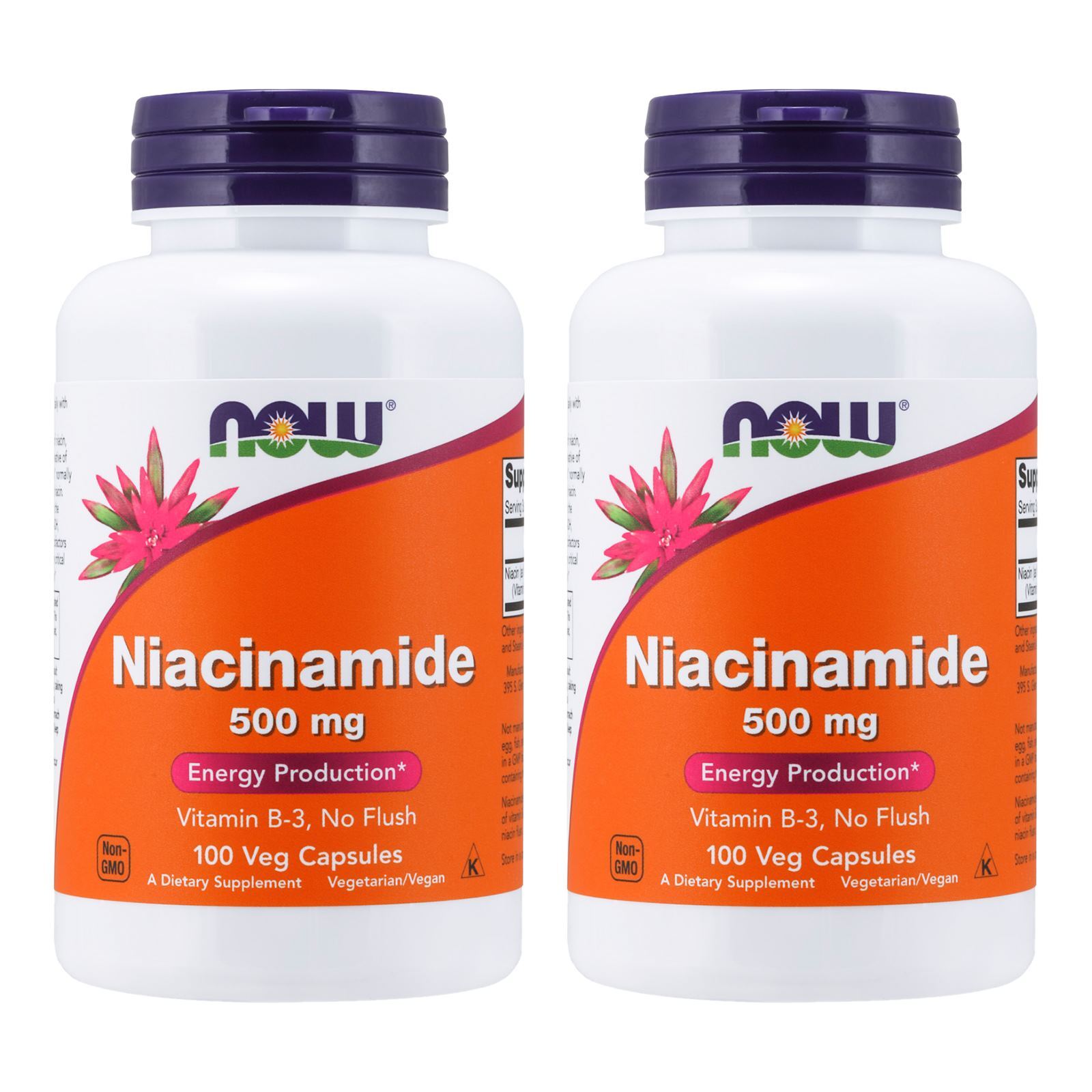 2 x NOW Niacinamide Vitamin B 3 500 mg Energy Production 100 Veg Capsules 2 x NOW Niacinamide Vitamin B 3 500 mg Energy Production 100 Veg Capsules