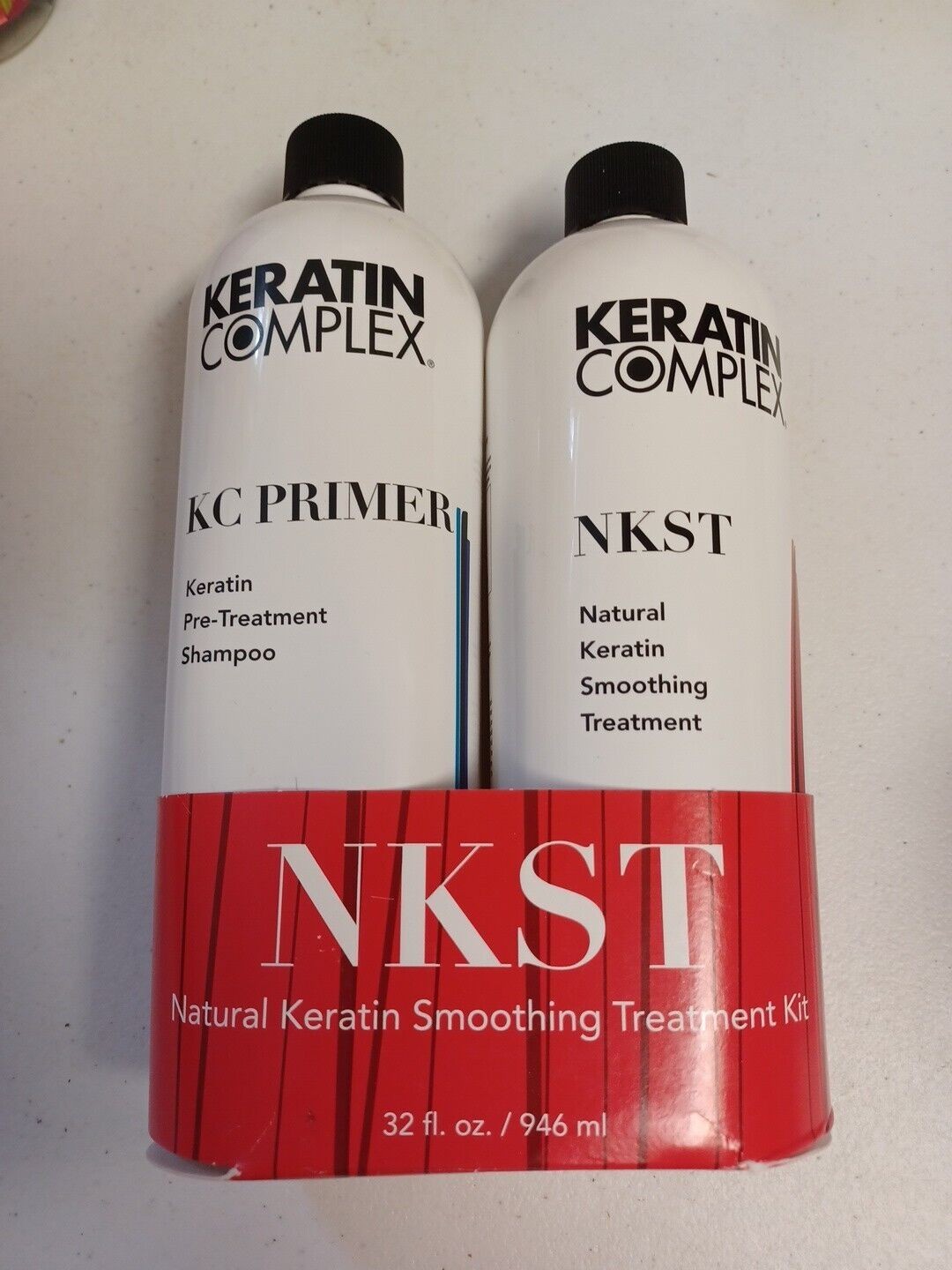 Keratin Complex Natural Smoothing Treatment and Primer Shampoo 16 oz each NKST