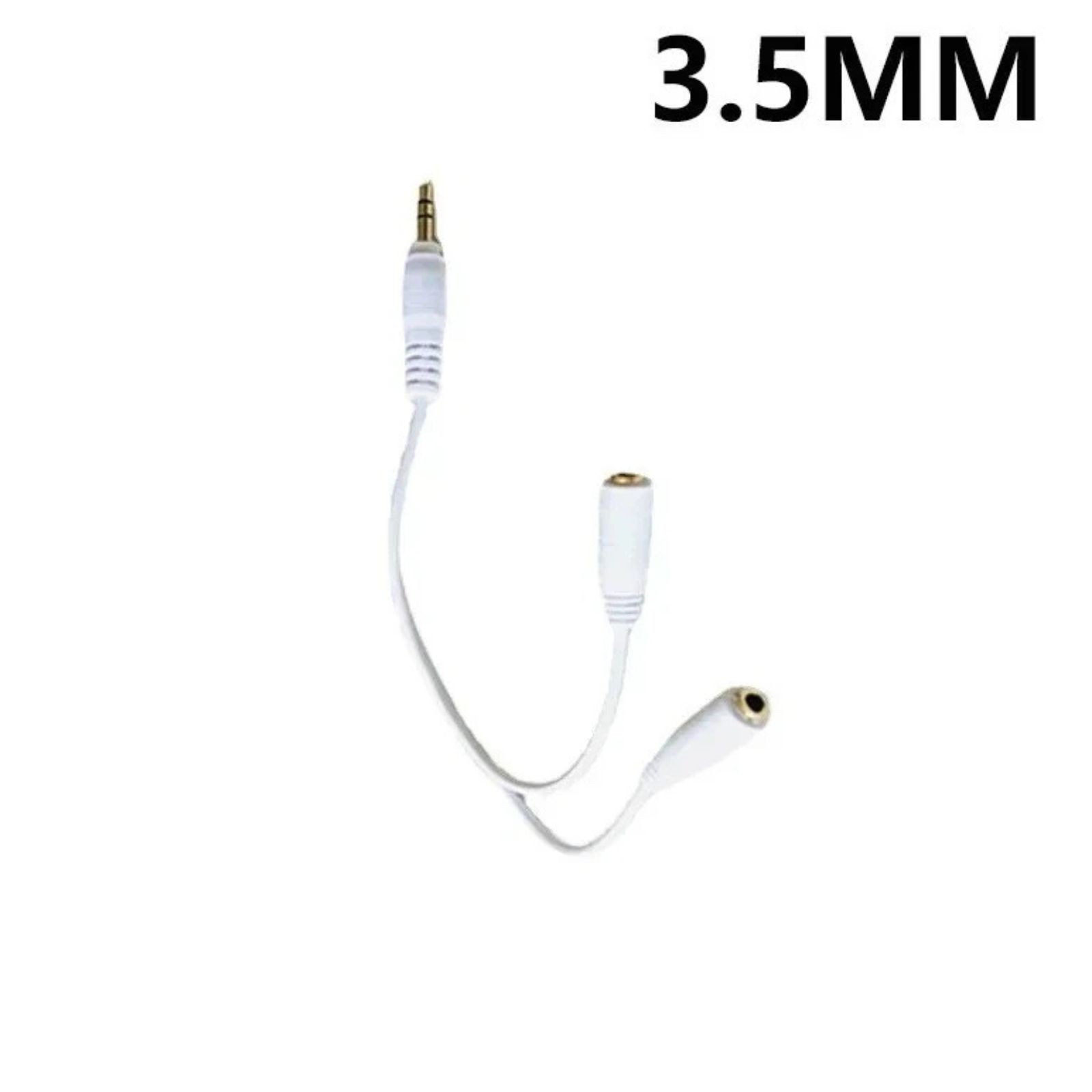3.5mm AUX Audio Mic Splitter 1 Male to 2 Female Gold Plated Headphone Cable
