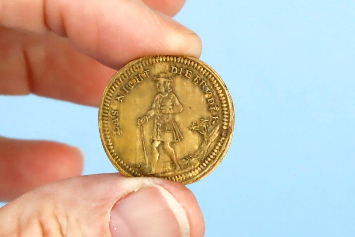 19th Century German Token with German Folk Saying 19th Century German Token with German Folk Saying