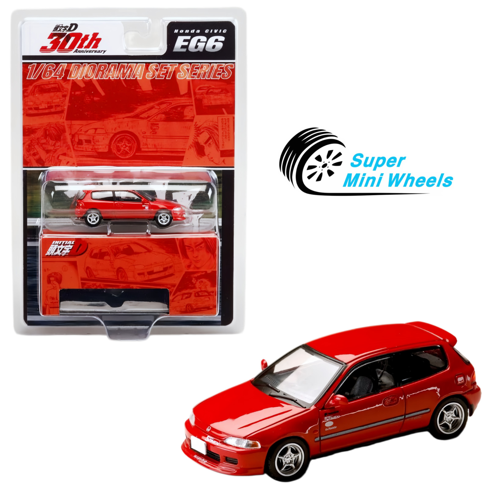Hobby Japan 1:64 Honda CIVIC (EG6) Myogi Night Kids - Initial D 30th Anniversary Hobby Japan 1:64 Honda CIVIC (EG6) Myogi Night Kids - Initial D 30th Anniversary