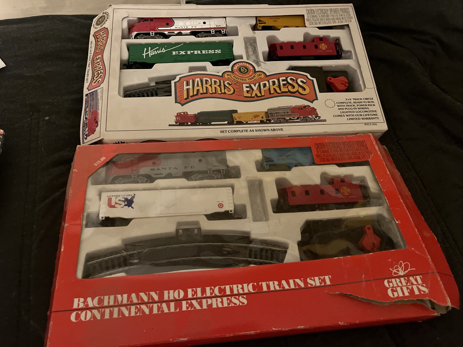 HO Scale RARE Bachmann Continental Express & Harris Express Train Sets (read) HO Scale RARE Bachmann Continental Express & Harris Express Train Sets (read)