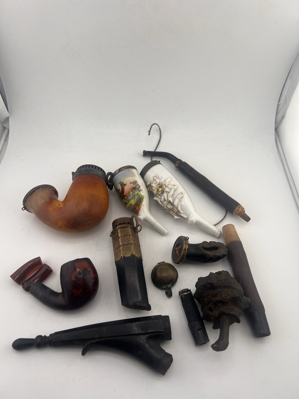 Miscellaneous Vintage Pipes/Accessories 10 Pieces For Parts/Repair