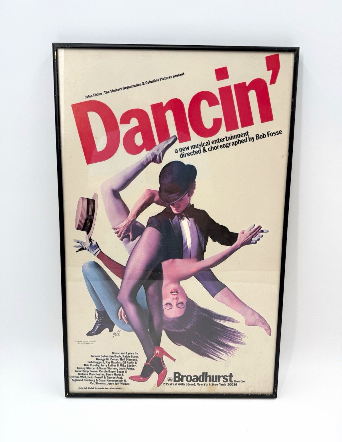 1978 Bob Fosse Dancin Broadway Poster Broadhurst Theatre Bob Gill Original 14x22