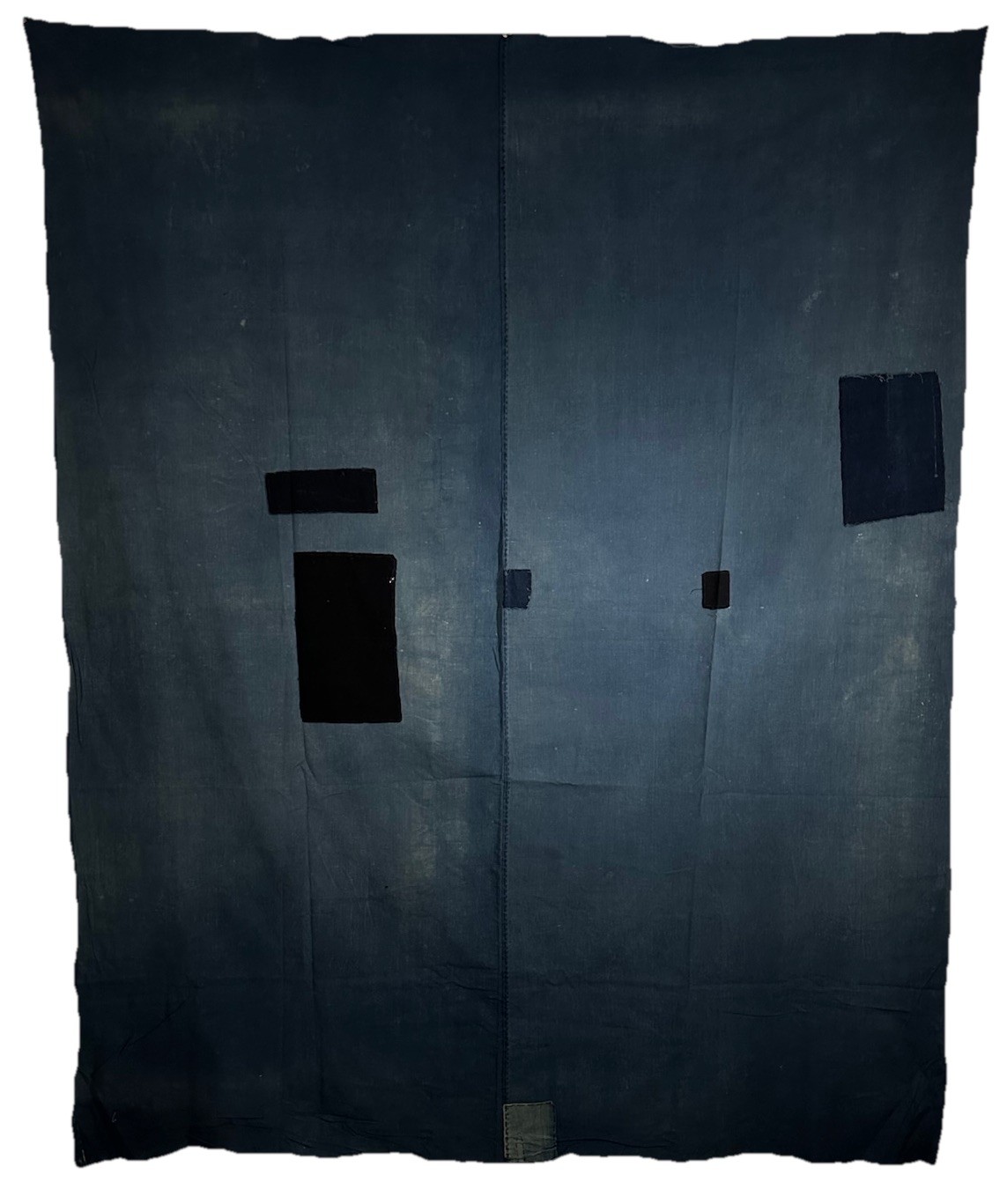Antique Japanese Boro Indigo Futonji Meiji 84” x 67” Lg 2 Panel Antique Japanese Boro Indigo Futonji Meiji 84” x 67” Lg 2 Panel