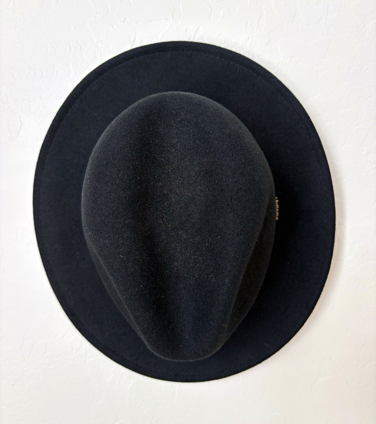 Scala Men’s Black Fedora Hat Solid Pattern Size M Classic Dress Style