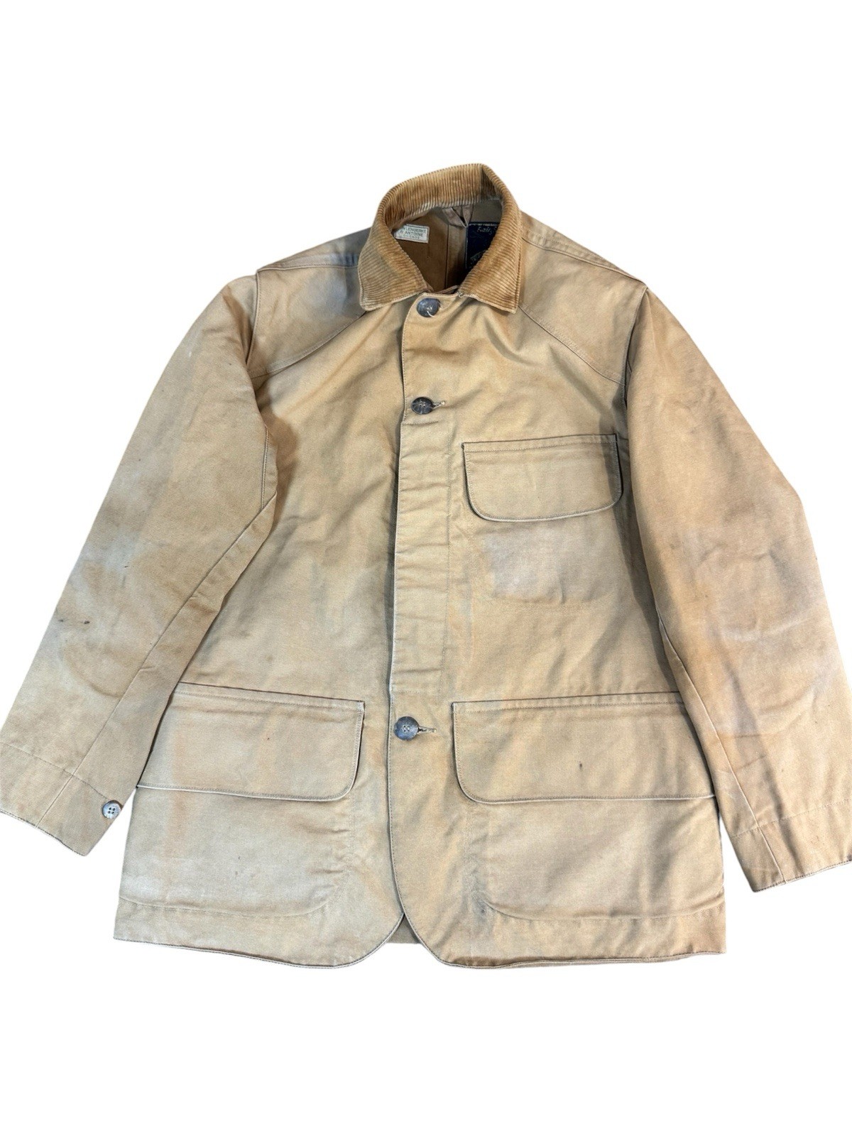 VTG 1930’s Utica Duxback Mohawk Hunting Jacket VL&A Chicago Canvas Coat Size 38